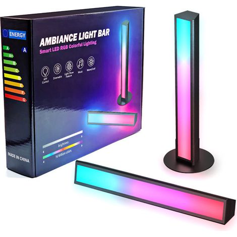 Barres Lumineuses RGB - Synchronisation Audio Intégrée - Contrôle À Distance Et Application - Pour Télévision PC Jeux Vidéo - 1 Pièce (1/5)