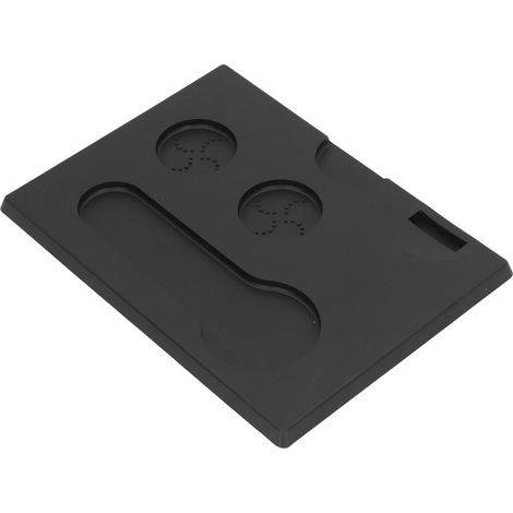 Tapis de tasseur à café antidérapant et épais, de qualité alimentaire, pour table, coin de salon de thé, noir (1/5)
