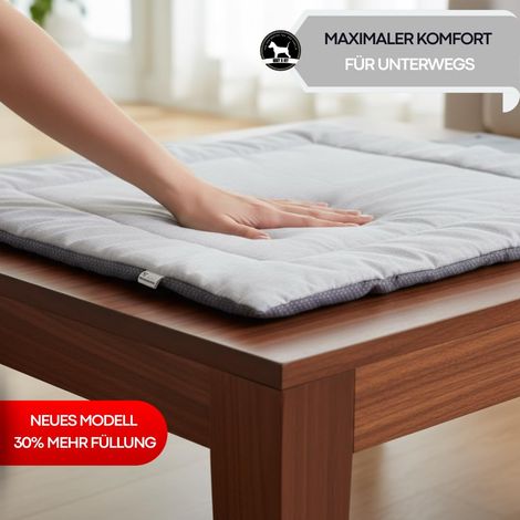 Couverture pour chien en déplacement, 90 x 70 cm, tapis et coussin pour chien, pliable, lavable, antidérapant, lit d'extérieur pour voyage, camping, voiture et bureau, couverture pour chiens (1/5)