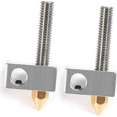 2-teiliges Set: 0,4 mm Messing-Extruderdüse + Heizblock-Hotend + 1,75 mm Halsrohre
