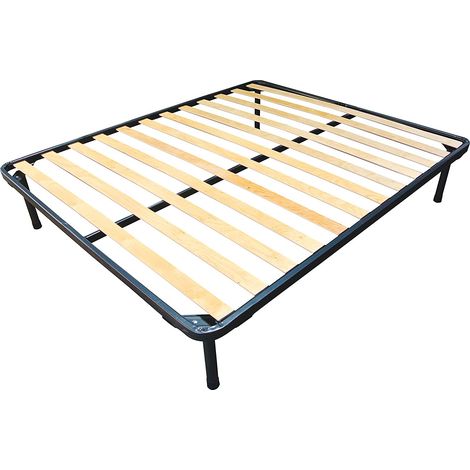 Baldiflex Rete a doghe in legno con struttura in ferro Napoleone Matrimoniale misura 180x200 cm