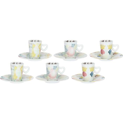 THUN Set 6 Tazzine Espresso con Piattini in Porcellana, Collezione Incanto di Primavera, 7,5x6 cm (1/5)
