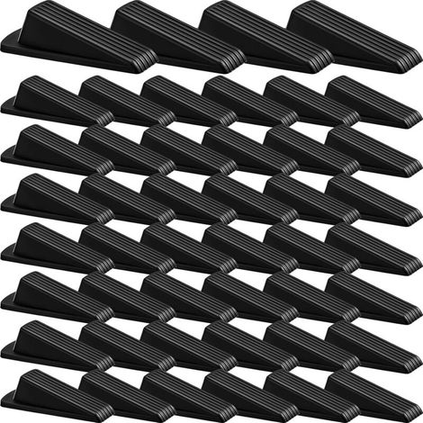 Lot de 48 butées de porte, butées de porte en caoutchouc en vrac, jusqu'à 1,2 pouce de hauteur, butées de porte en forme de coin, adaptées aux bas de porte robustes, aux moquettes, aux carrelages, aux (1/4)