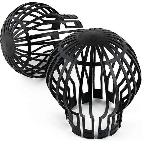 Lot de 2 protège-gouttières - 11 cm - Noir (1/3)