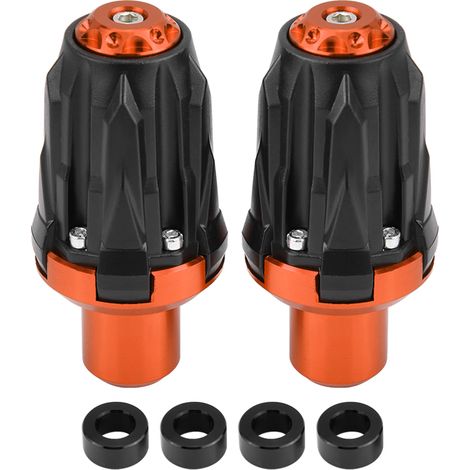 Paire de 10mm Protège-cadre Moto Anti-chute Orange - Coussin de Protection Chute pour Moto (1/5)