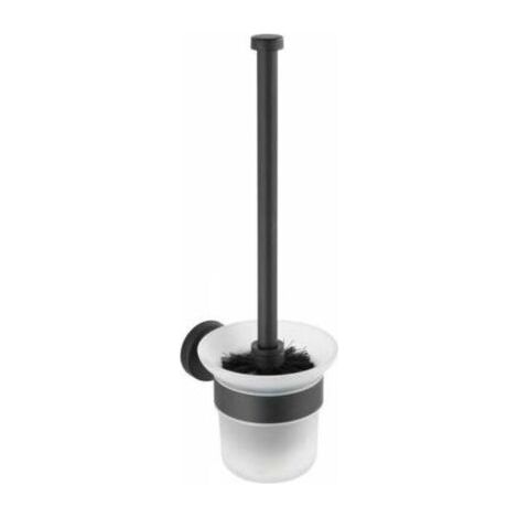 BARKBUSTERS Brosse WC murale Bosio Black, Brosse WC suspendue, Brosse WC noire, Acier inox, 10x35x14 cm, Noir mat (1/4)