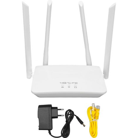 Routeur WiFi 4G LTE Professionnel 300Mbps, Mobile avec 4 Antennes pour Bandes B1 3 5 40, Zone Asiatique, 100-240V Prise UE (1/5)