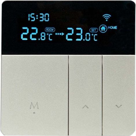 Tuya WiFi Thermostat Eau/Chauffage éLectrique au Sol Eau ChaudièRe à Gaz TempéRature Intelligente TéLéCommande Vocale 3A