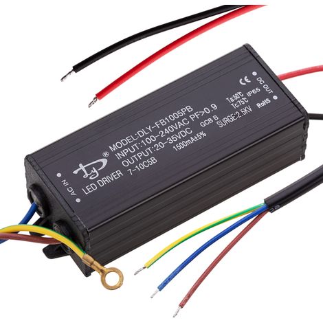 BeMatik - Fuente de alimentación 100-240VAC 50W 20-35VDC en chasis de aluminio