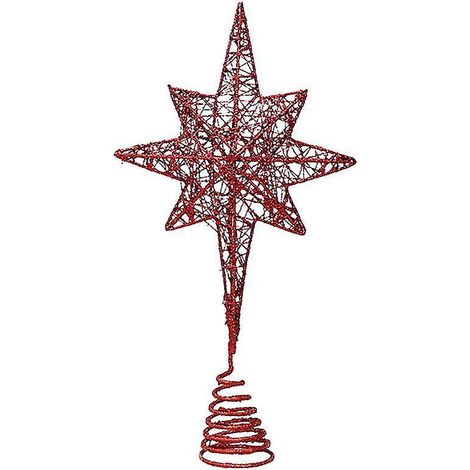 Nouvelle décoration étoile pour arbre (1 pièce) (1/3)