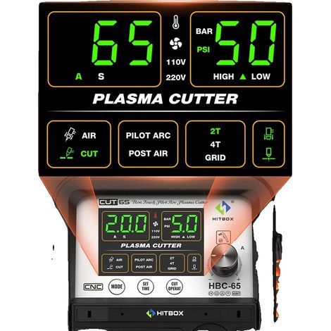 Cortadora de plasma, tecnología IGBT, funcionalidad CNC, HBC65, enchufe europeo. (1/5)
