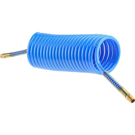 Tuyau spiralé N6C, avec raccord R 1/4, Bleu, Diam.ext 10mm, Long. 3.6m ( Prix pour 1 ) (1/2)