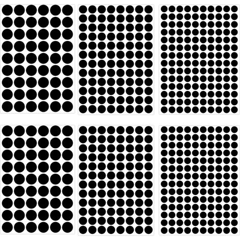 580pcs Cache Trous de Vis Autocollants, 12/15/21mm Cache Vis Adhesif Meuble Ronds en PVC Imperméable pour Meubles Armoires Tiroirs Bureaux et Autres Meubles(Noir) (1/5)