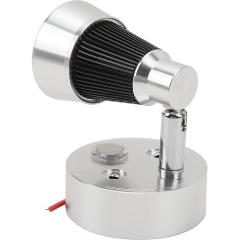 Lampe de chevet LED argent pour camping-car, bateau et voiture 12V/24V, avec port USB, variateur tactile, éclairage dimmable, interrupteur à toucher, veilleuse compacte (1/5)