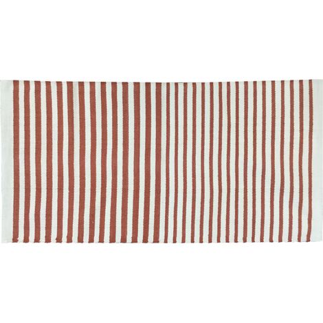 Tapis déco à rayures en coton 60x90cm (1/4)