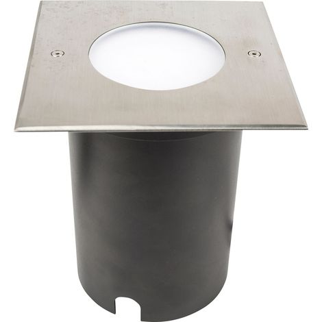 Encastré de sol extérieur COLOSS 4 SWITCH carré inox 2400K-4000K 20W - EUROPOLE - 54456