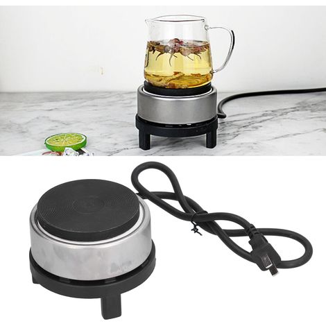 Mini-réchaud électrique 300 W, théière, cafetière, réchaud à thé, gobelet en verre, théière en terre cuite violette, réchaud à thé (1/5)