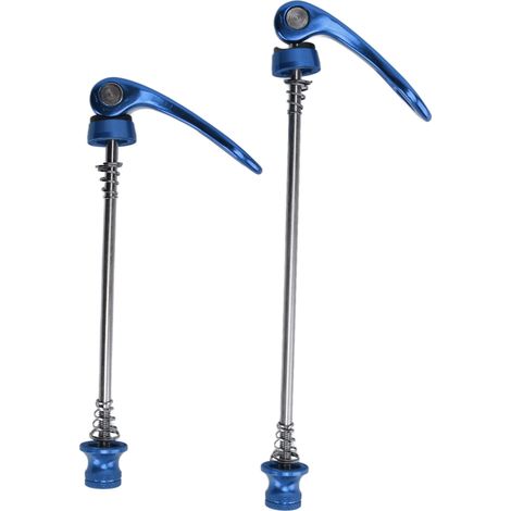 2 Pièces Levier de Libération Rapide pour Vélo, Léger et Facile à Remplacer, Axe Rapide 4 Couleurs pour VTT et Vélo de Route (Bleu) (1/5)
