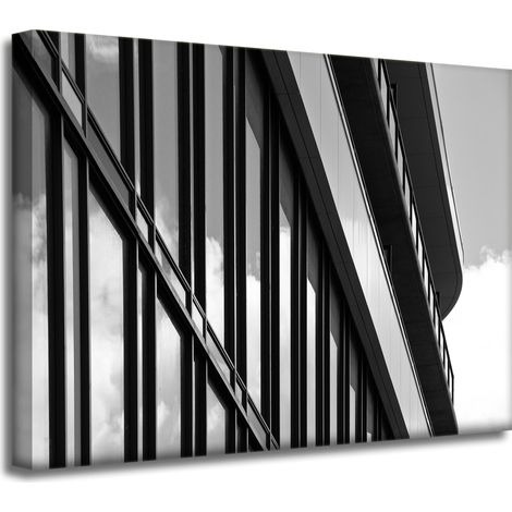 Leinwanddruck Schwarz-Weiß-Konstruktion 40x30 cm