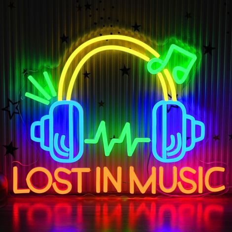 Plongez dans l'ambiance musicale avec cette lumière néon, alimentée par USB, parfaite pour les chambres, bars, clubs, fêtes et salles de jeux (1/5)