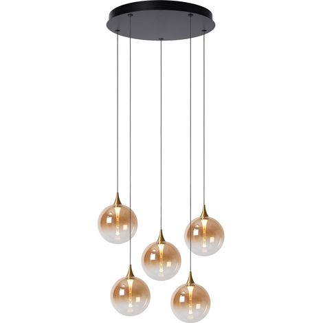 Suspension LED de conception Gisela décoloration - 5x Ø 16cm - 13494/18/62 (1/3)