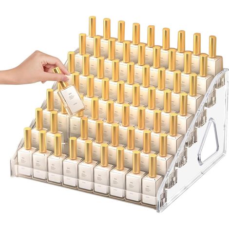 Expositor organizador para esmaltes de uñas, perfumes y cosméticos con 7 estantes. (1/5)