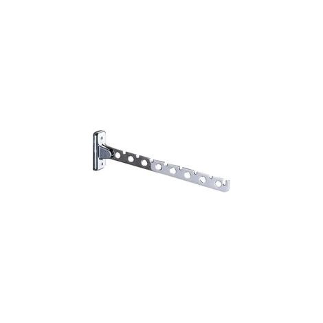 Porte-manteau pliant en acier inoxydable, 8 trous, avec vis, cintre mobile, balançoire, tringle à vêtements (1/4)