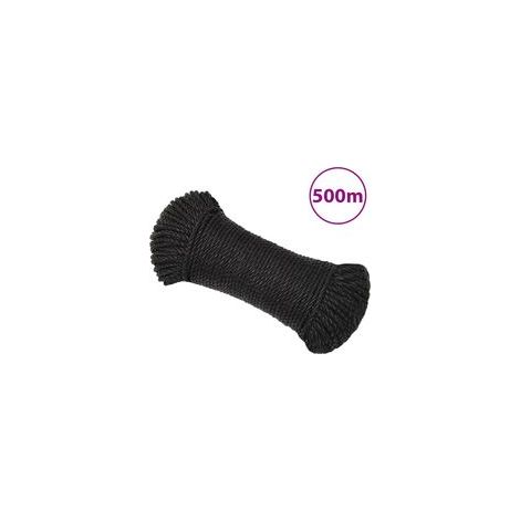 Corda da lavoro nera, 3 mm, 500 m, polipropilene - Crezuo