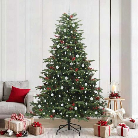 Künstlicher Weihnachtsbaum mit 300 LEDs mit Ständer Grün 240 cm