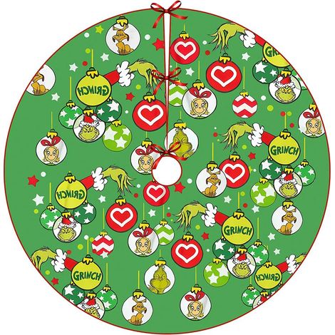 Gonna per albero di Natale da 90 cm - Grande base per albero, tappetino decorativo natalizio per feste al chiuso e all'aperto (1/4)
