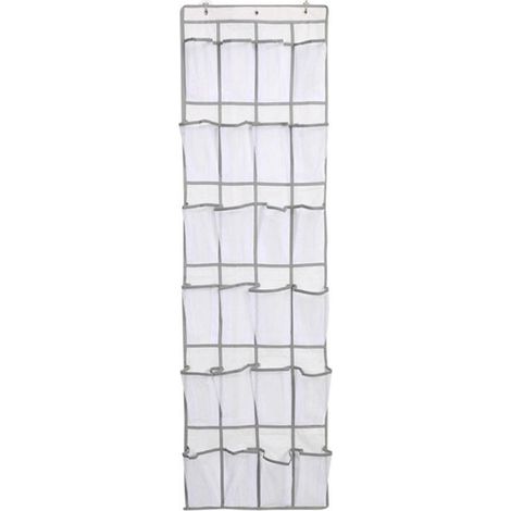 2 pièces Range Chaussures à Suspendre sur la Porte, Sac de Rangement Suspendu avec 24 Poches, Rangement de Chaussures Suspendu, Organiseur de Suspension Multifonction pour Chambre à Coucher (1/3)