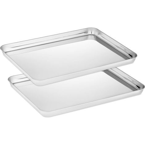 Backblech – Edelstahl 18/10 – Für Backofen und Gebäck – 4er-Set (1/5)