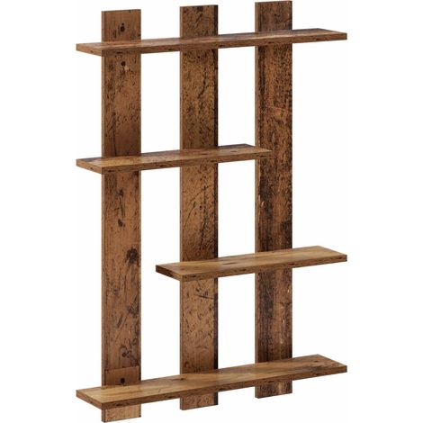 Estante de pared Madera envejecida 61 x 13,5 x 88 cm vidaXL (1/5)