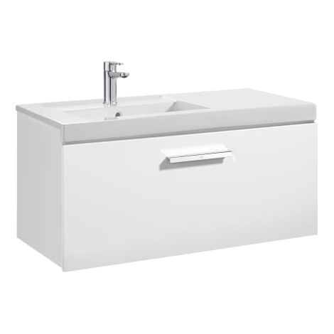 CONJUNTO MUEBLE PRISMA 1 CAJÓN 900 IZQUIERDA BLANCO BRIL