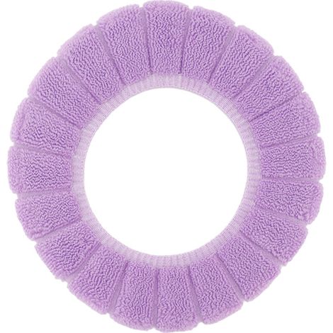 Housse de siège de toilette lavable – Violette – Coussin de WC chaud et confortable, usage universel (1/5)