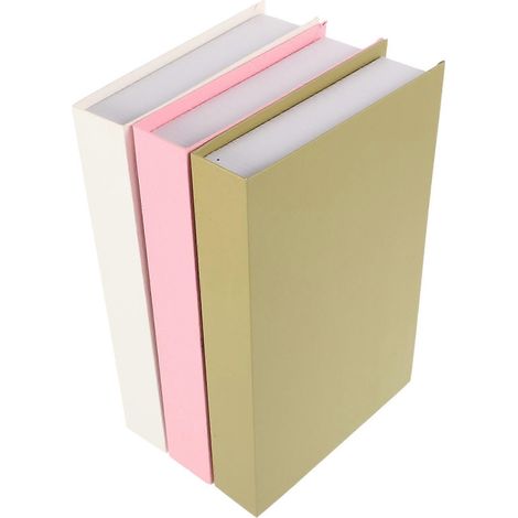 Livres factices pour enfants décoration de chambre lot de 3 faux livres de table basse couleurs assorties (1/3)