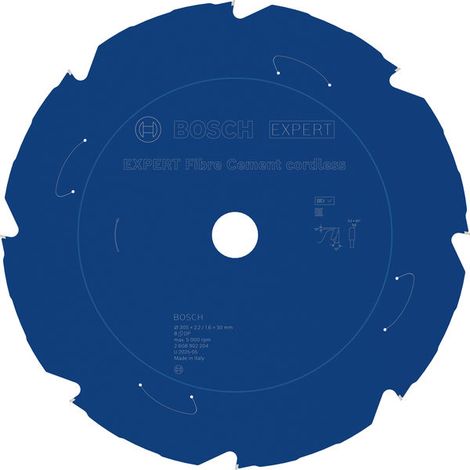 Bosch EXPERT Fibre Cement Circular Saw Blade 305 x 2.2/1.6 x 30mm T8 2608902204