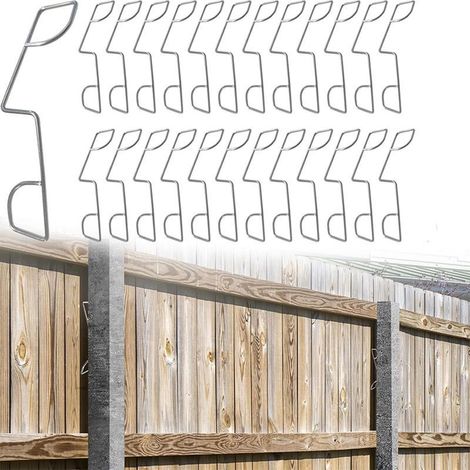 Lot de 25 pinces de fixation en acier inoxydable pour panneaux de clôture de jardin, panneaux de clôture, hochets, protection contre le vent (1/5)