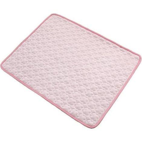 Tapis déveil - - Modèle uni - 100x70 cm - Rose - Coton durable (1/4)