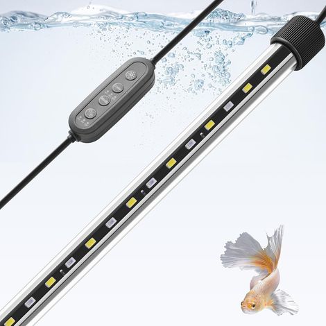 Aquarium Lighting Timer 48 cm 10 W, IP68 Waterproof LED Ramp for Plants, 24/7 Sun/Moon Mode, 3 Adjustable Colours (1/5)
