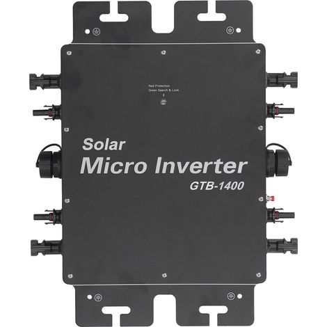 Onduleur solaire MPPT raccordé au réseau avec identification automatique de l'appareil et contrôle de l'application, prise UE, 230 V, 1400 W (1/5)
