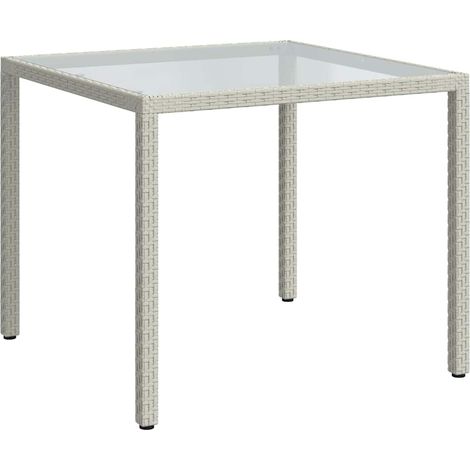 Maison Exclusive - Gartentisch 90x90x75 cm Gehärtetes Glas Poly R (1/5)