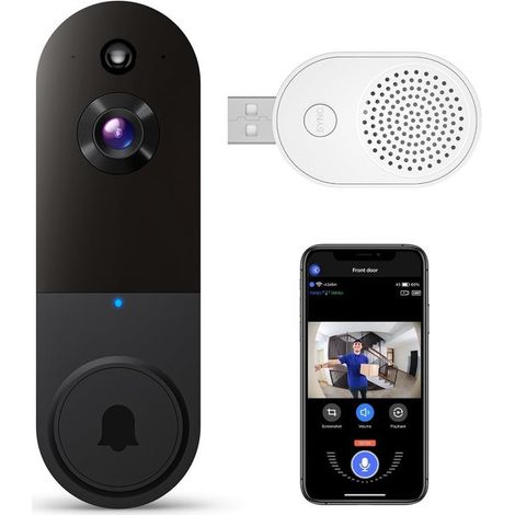 Kostenlose Video-Türklingel Türklingel mit Kamera Kabellose Video-Türklingel Heimüberwachung Türklingel mit App Intelligente Türklingel Keine Für (1/5)