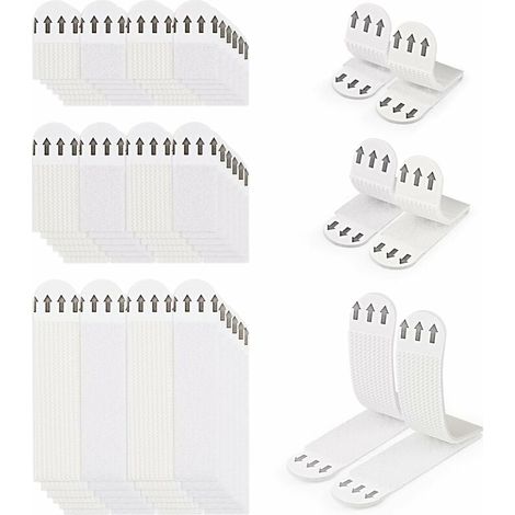 36 Paires (72 Bandes) Languettes Accroches Tableaux sans Percer Bandes de Suspension pour Photos Languettes Accroches Bandes AdhéSives Tableaux Fixation sans Dommage Bandes de Cadre Mural
