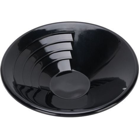 Bataille d'or ronde noire de 25 cm (10 pouces) en ABS robuste et légère pour la prospection d'or (1/5)