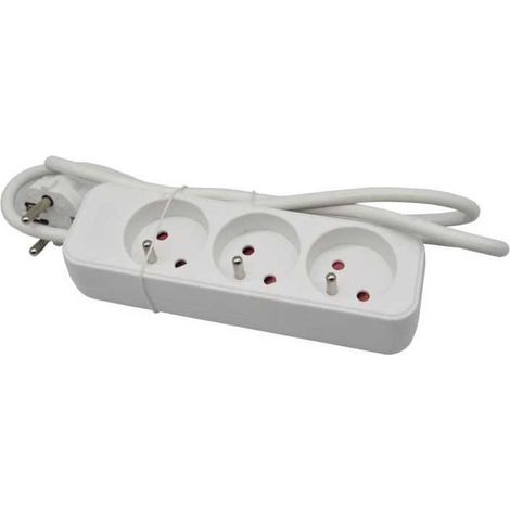 Bloc ménager - GAO - 3 prises 2P+T - Avec protection enfants, conforme NF (1/3)