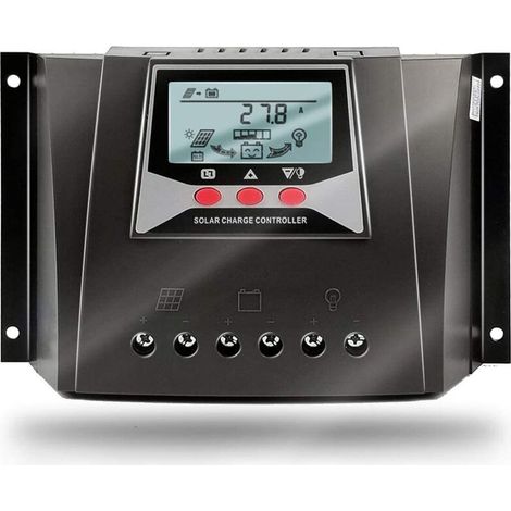 Regolatore di carica solare da 40 A 12 V/24 V con identificazione automatica intelligente e display LCD per batterie di pannelli solari