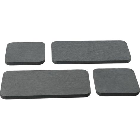 Plateau absorbant l'eau pour évier, 4 pièces de tapis de séchage en diatomite avec planche d'égouttage, plateau antidérapant en diatomée naturelle pour salle de bain et cuisine (gris foncé)'-'Deep Gra