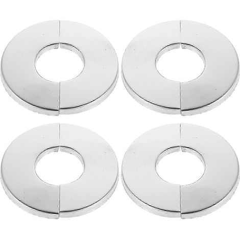 Bride décorative pour tuyau d'eau, plaque de fixation, cache-trou pour cuisine, 6,60 x 6,60 x 0,50 cm, acier inoxydable, lot de 4 pièces (1/5)