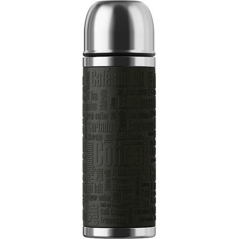Tefal Senator Bouteille isotherme en silicone, acier inoxydable, noir, 9,5 x 9,5 x 30 cm (1/5)